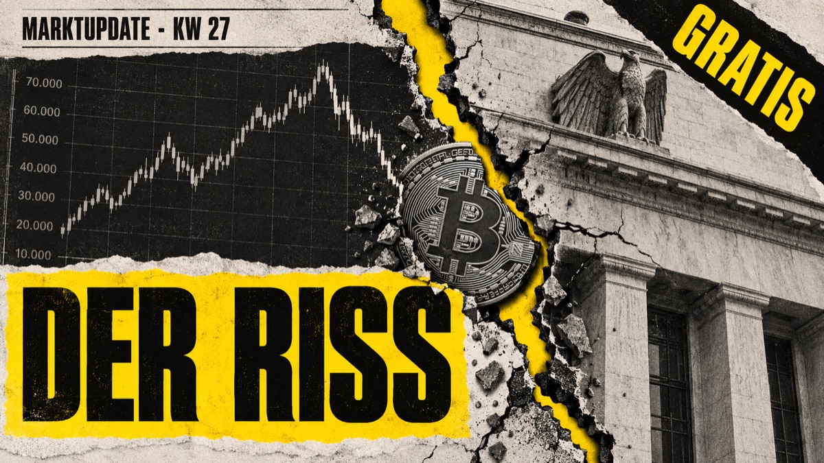 Gratis-Marktupdate Der Riss, Titelbild in Gelb und Schwarz